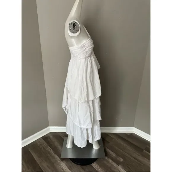 CINQ A SEPT Sori Tiered Cotton One-Shoulder Dress US 0 $465 - Picture 9 of 11